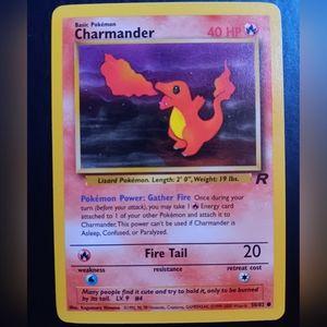 Charmander Pokemon Card - Team Rocket - NO. 50/82 Common Non-Holo